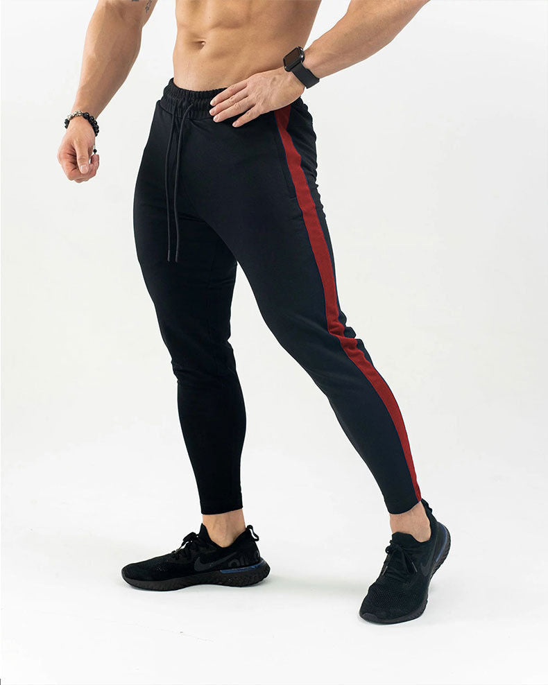 Muscle Age Brothers Autumn And Winter New Color Matching Sports Fitness Trousers Men'S Running Training Suit