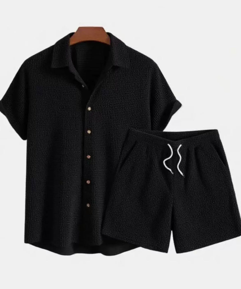 Casual Loose Multi-color Beachwear Short Sleeve Suit