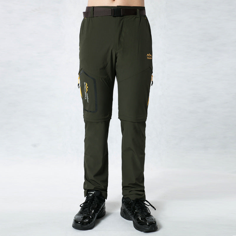 Outdoor Quick-drying Pants Men's Detachable Two Quick-drying Shorts Stretch Hiking Pants