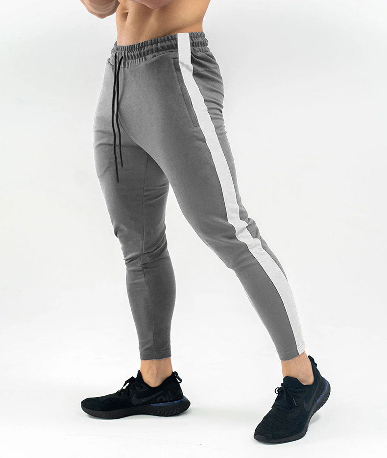 Muscle Age Brothers Autumn And Winter New Color Matching Sports Fitness Trousers Men'S Running Training Suit
