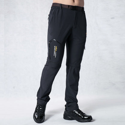 Outdoor Quick-drying Pants Men's Detachable Two Quick-drying Shorts Stretch Hiking Pants
