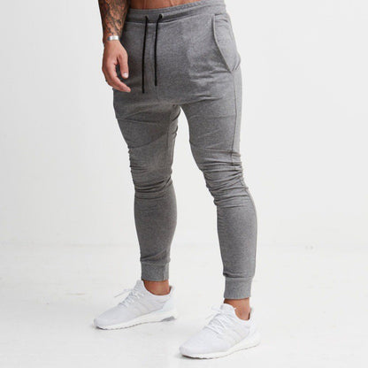 Muscle Age Brothers Autumn And Winter New Color Matching Sports Fitness Trousers Men'S Running Training Suit